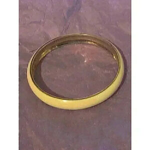 J CREW Bangle Bracelet Jewelry Medium Thin Yellow Gold Enamel